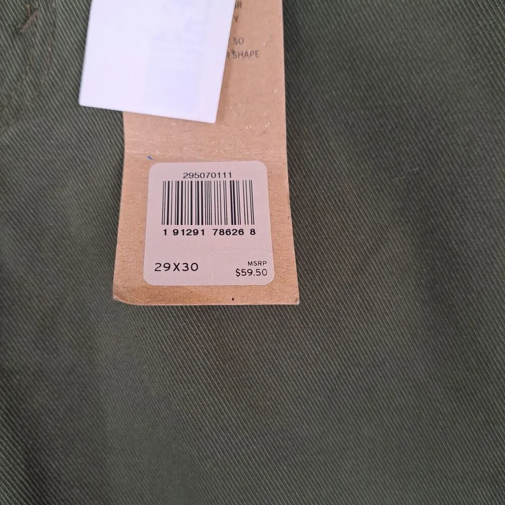 Levi's 502 Regular Taper Warp Stretch Olive‎ Green Pants 29x28* NWT